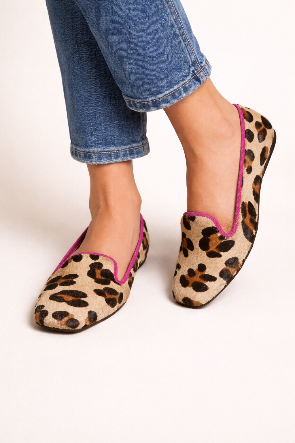 Bailarinas mujer estampado animal planas cerradas slip on - Raveka