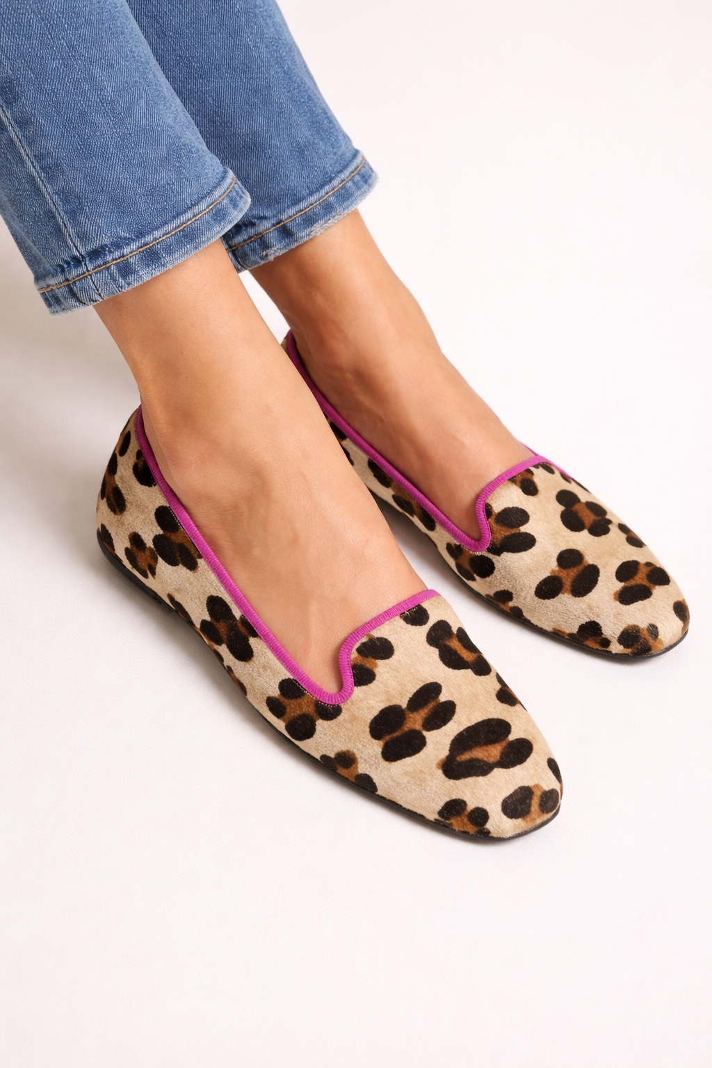 Bailarinas mujer estampado animal planas cerradas slip on - Raveka