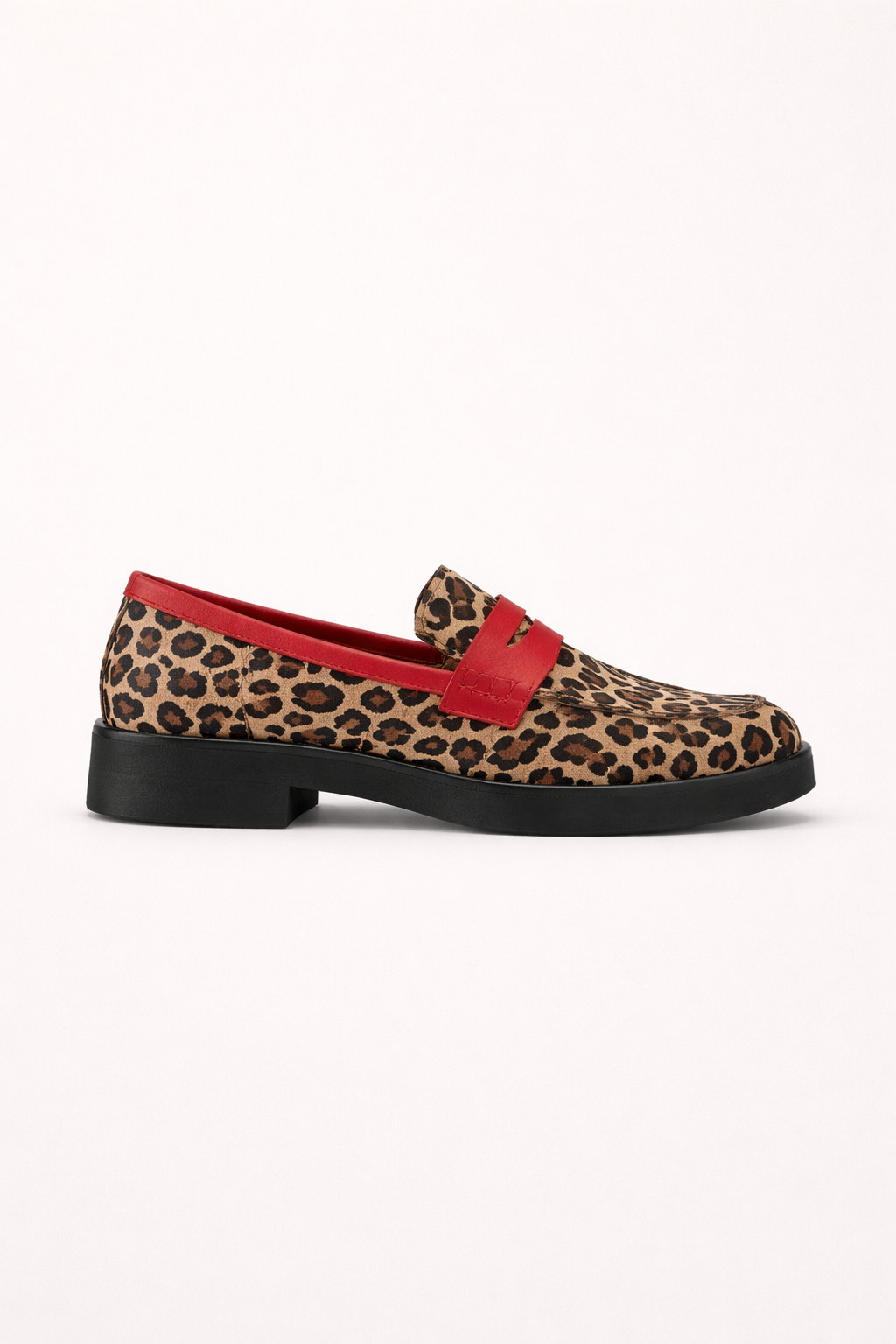 Mocasines mujer plataforma estampado animal empeine banda - Sireva
