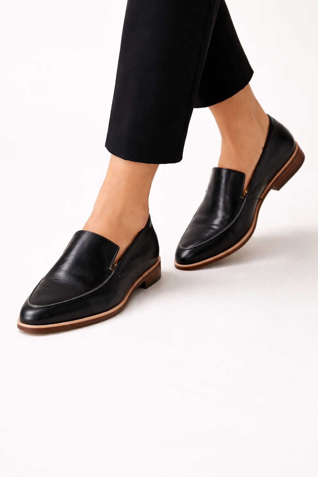 Mocasines mujer planos efecto piel slip on costura puntera - Vireka