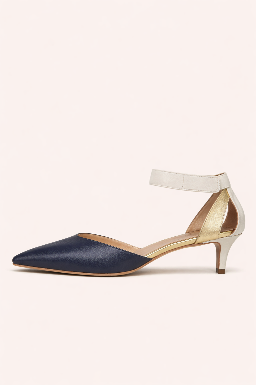 Zapatos mujer tacon medio punta fina tira tobillo - Velmira