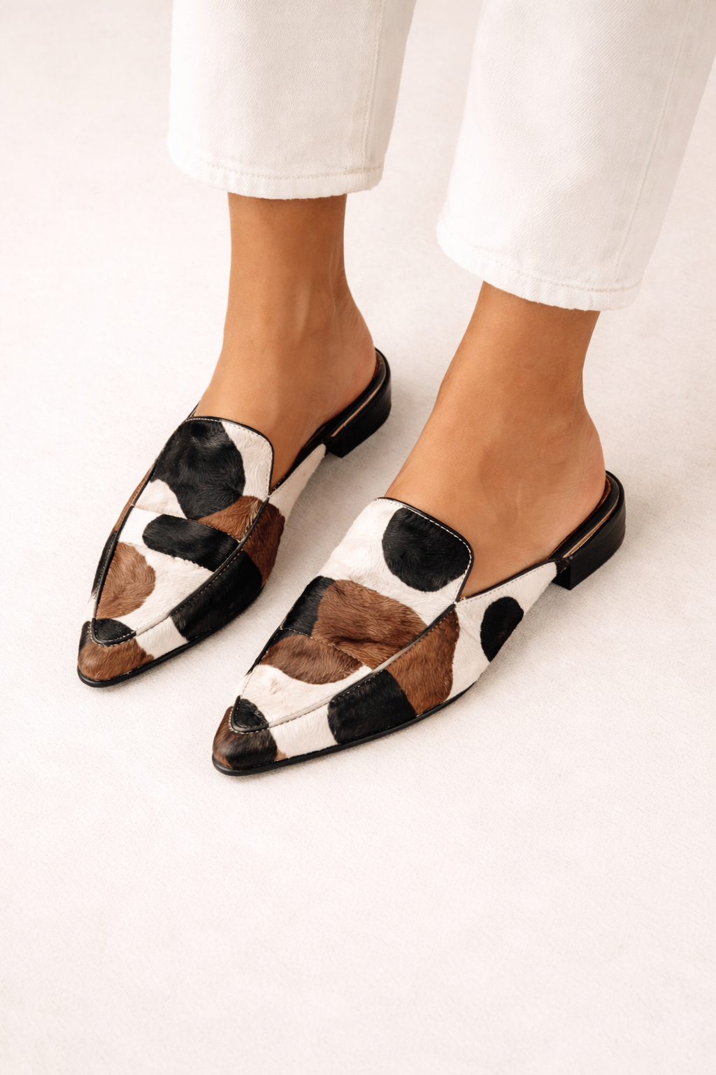Zapatos mujer tipo mule punta cerrada con estampado - Bria