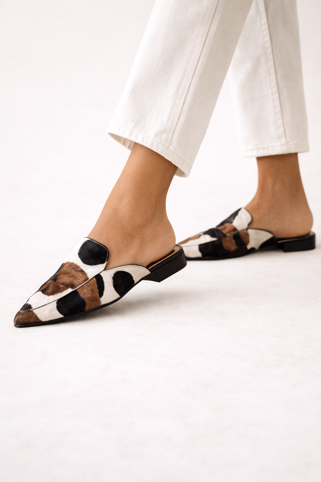 Zapatos mujer tipo mule punta cerrada con estampado - Bria