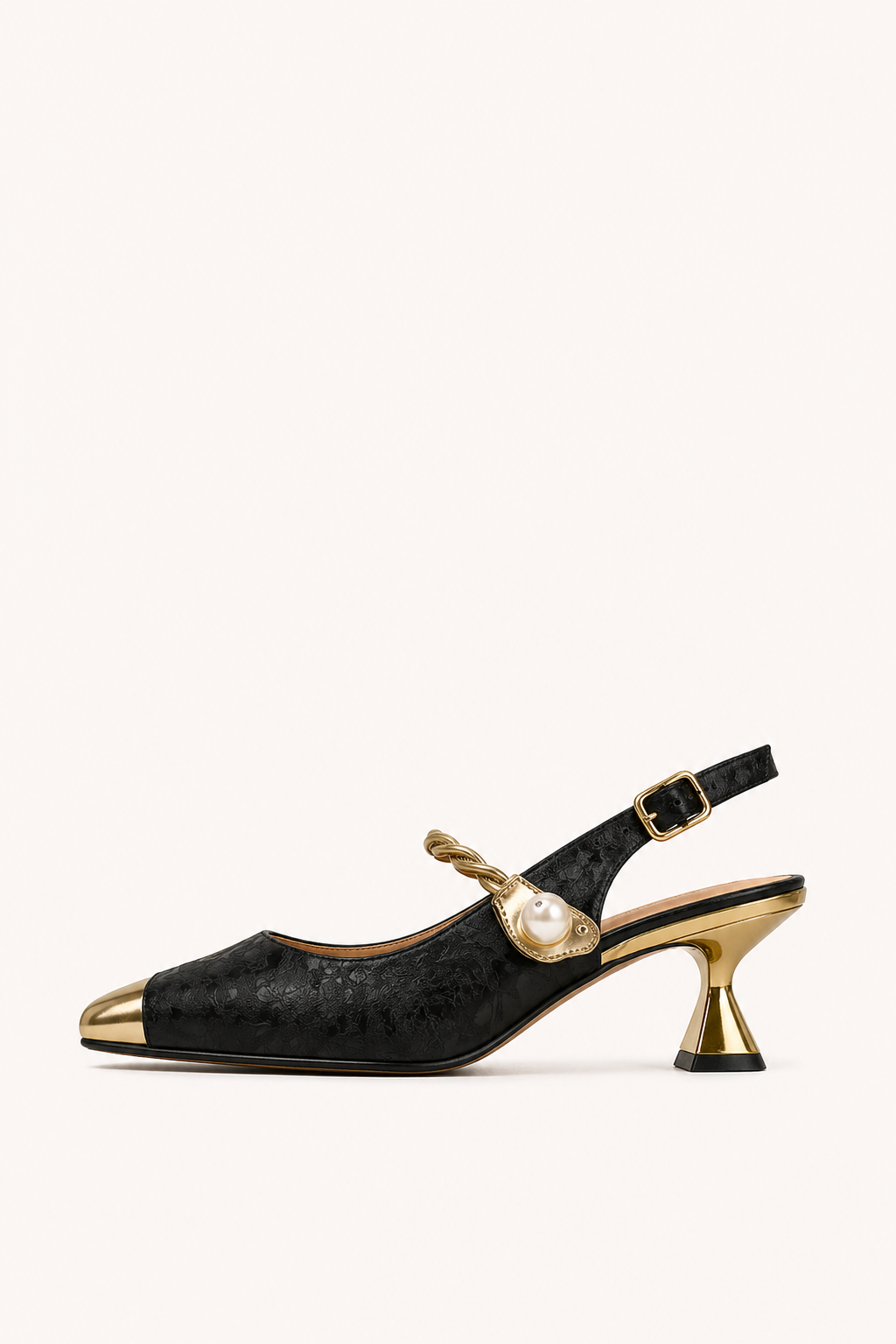 Zapatos mujer tacón bajo tira empeine - Loaiza