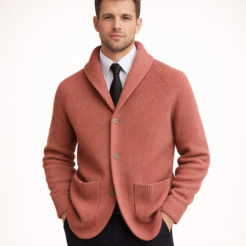 Cárdigan de punto para hombre con botones - Kairon