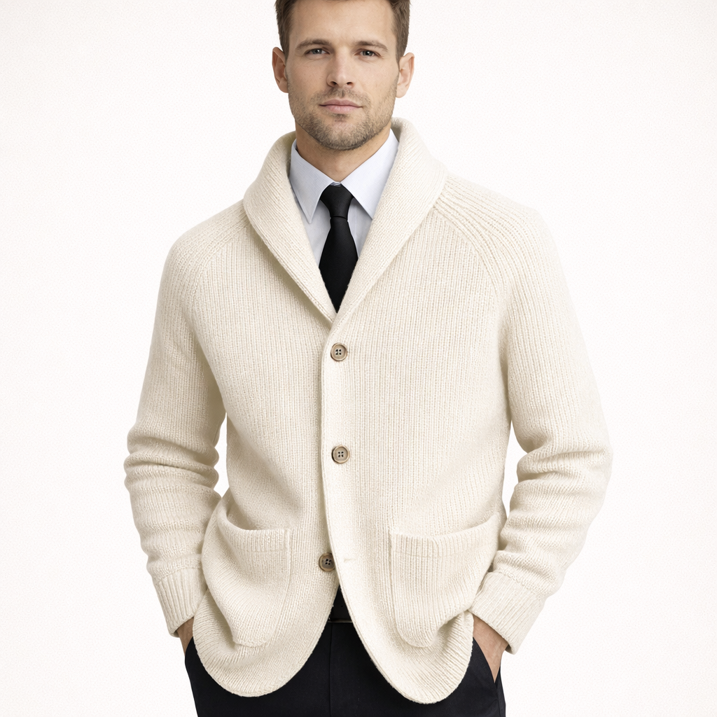 Cárdigan de punto para hombre con botones - Kairon