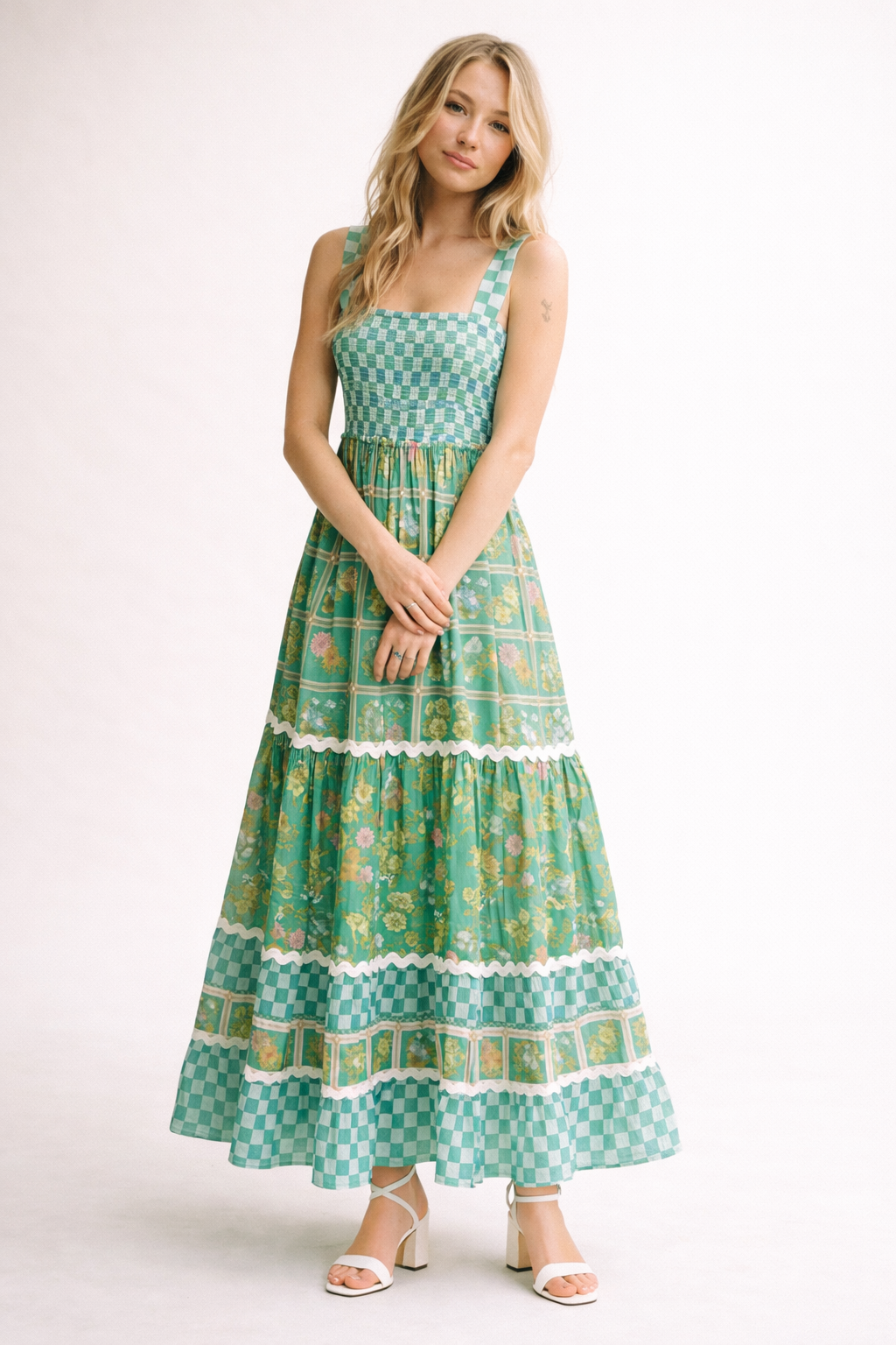 Vestido maxi estampado floral de verano para mujer - Renate