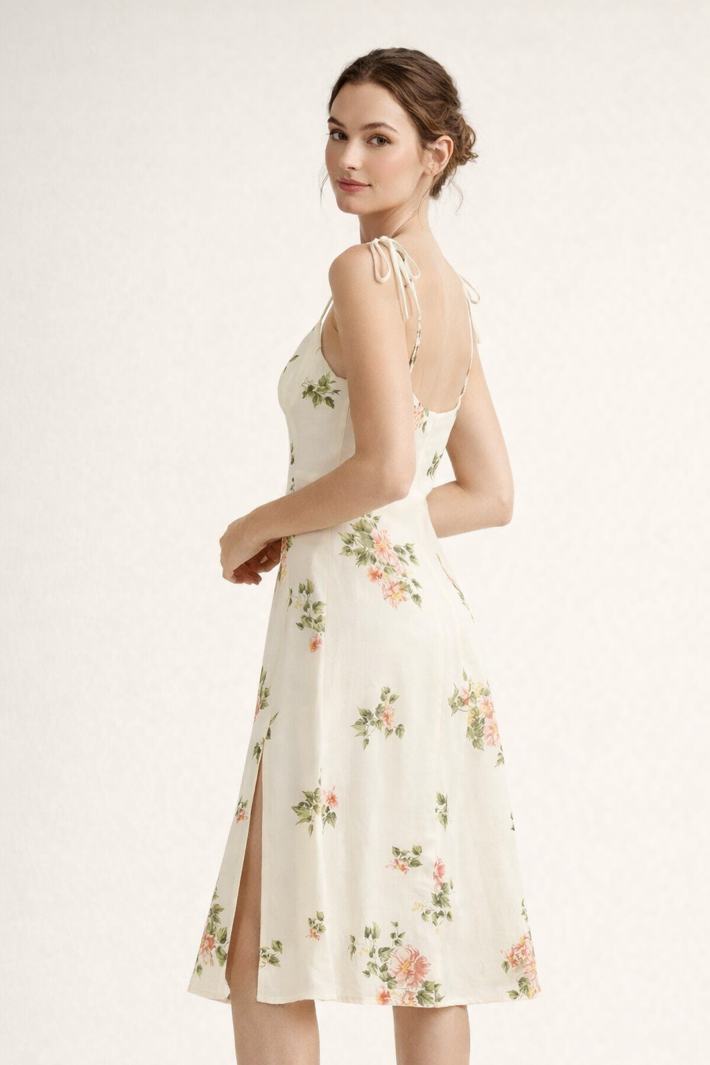 Vestido midi para mujer estampado floral ligero primavera - Lirena
