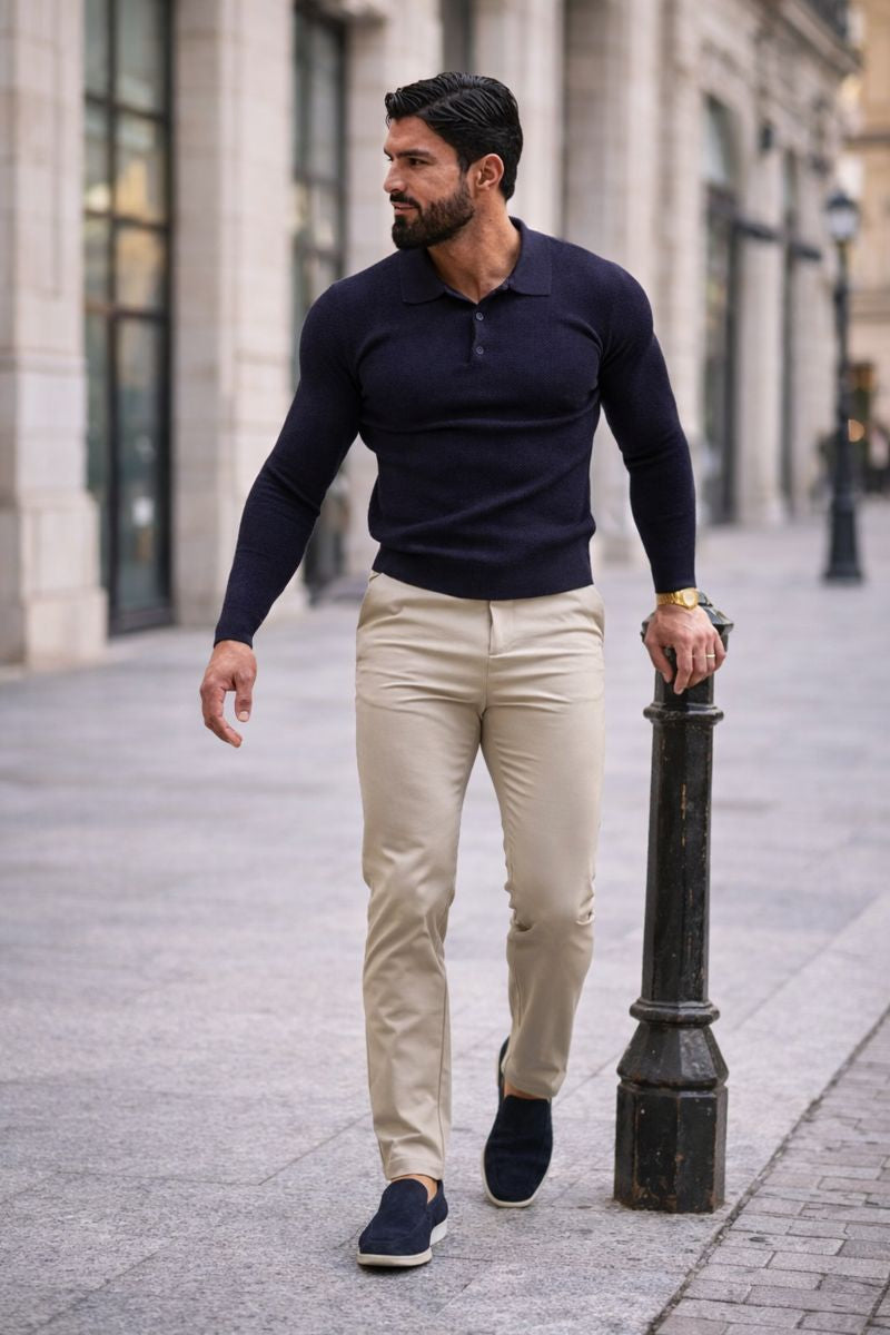 Pantalones rectos de traje para hombre - Jorund