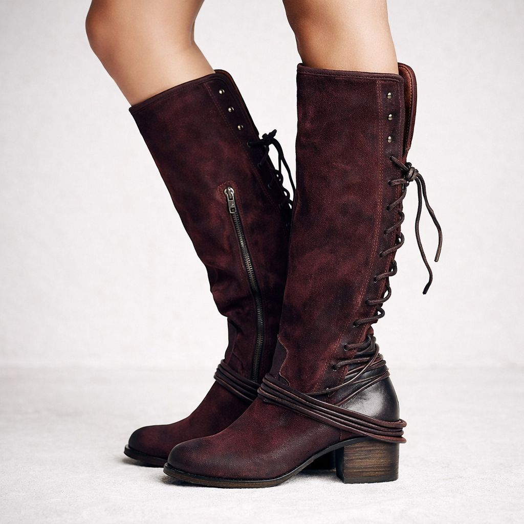 Botas altas para mujer acordonadas - Sheryl