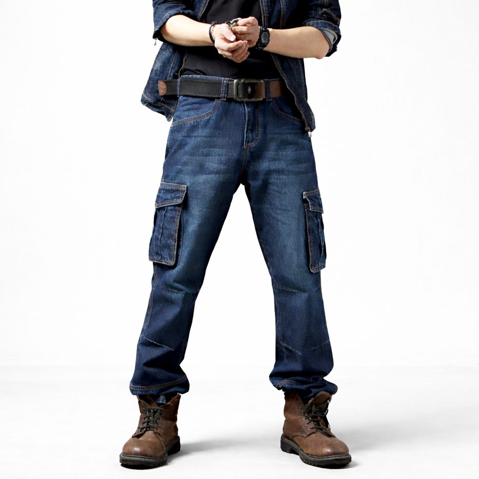 Pantalones cargo para hombre amplios - Hakon