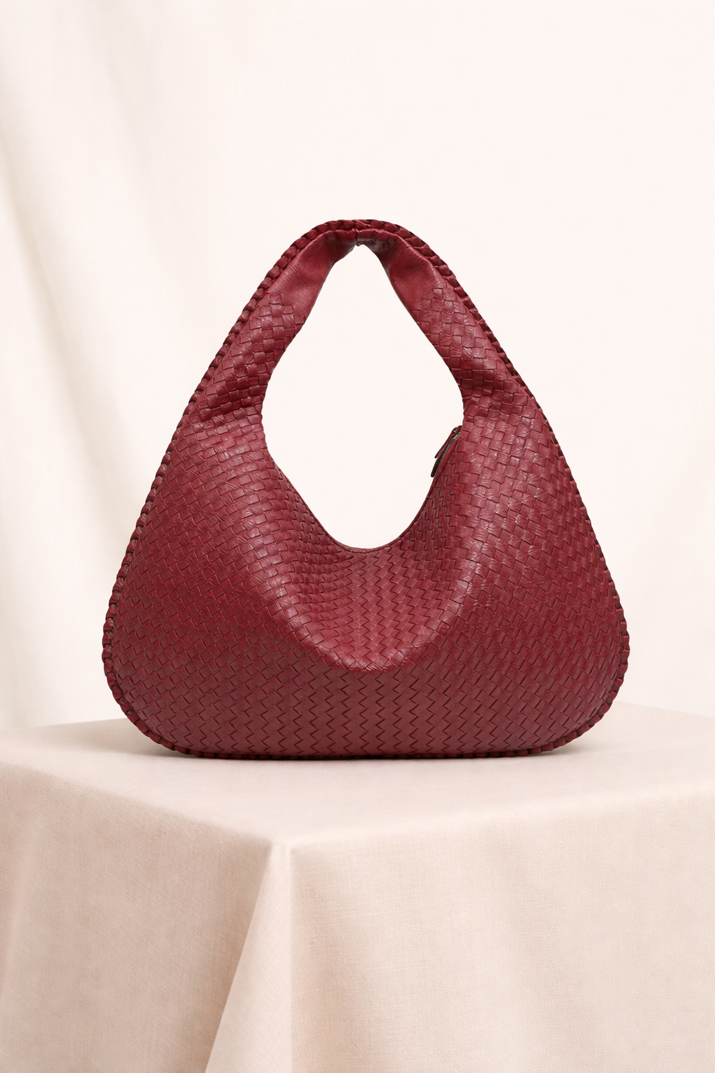 Bolso hobo trenzado grande de hombro para mujer