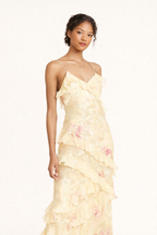 Vestido largo con volantes para fiesta para mujer - Felinge