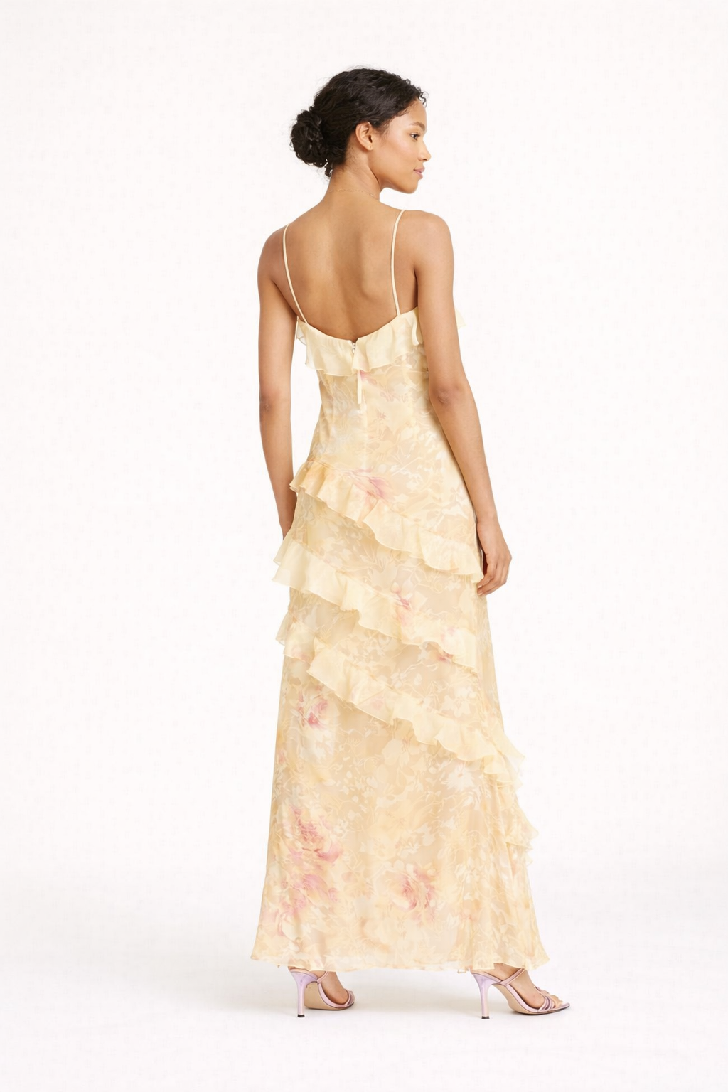Vestido largo con volantes para fiesta para mujer - Felinge