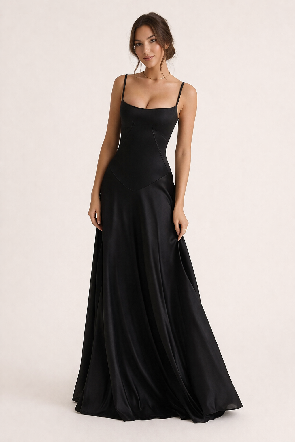 Vestido largo de tirantes elegante para mujer - Annelie