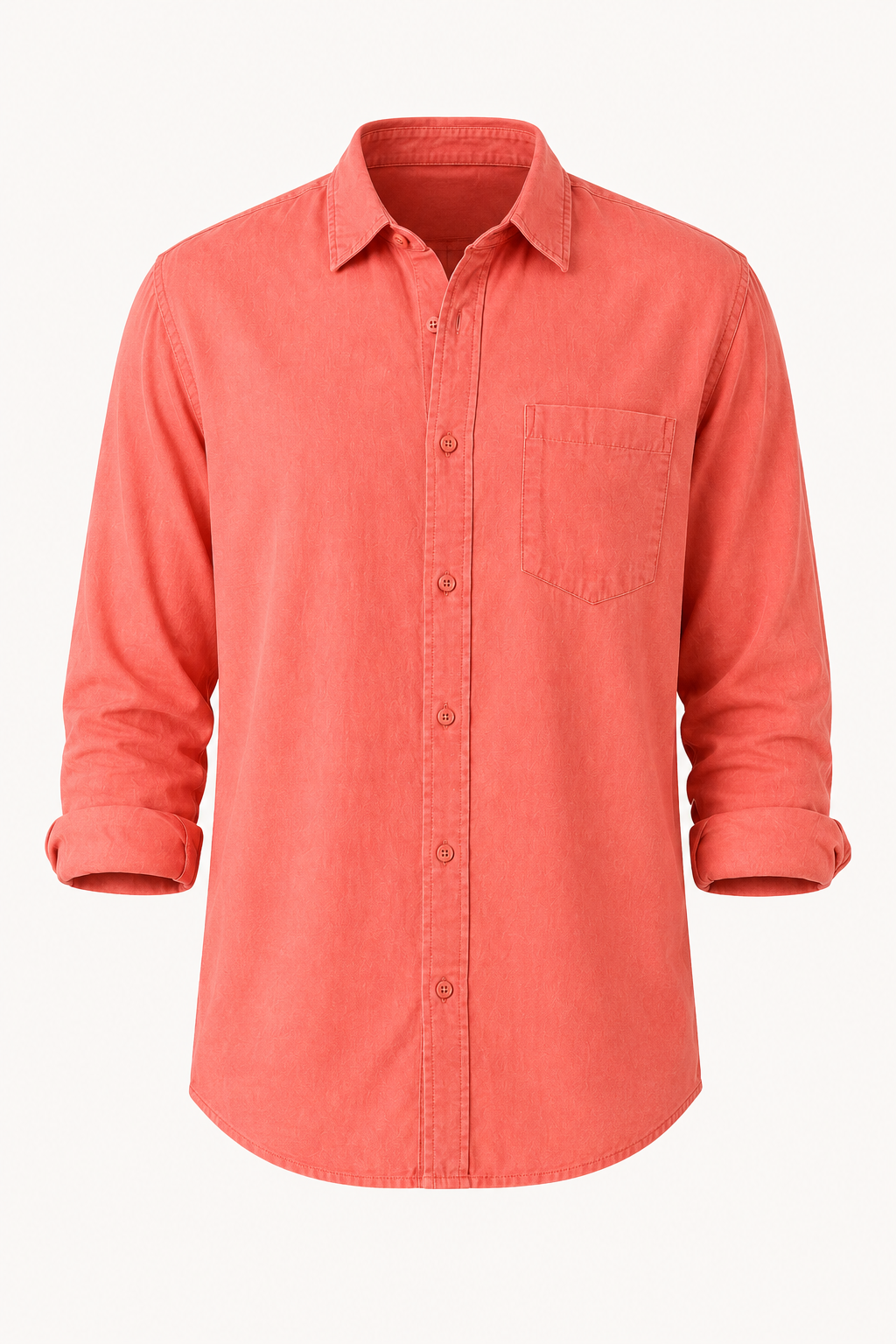 Camisa lino hombre manga larga bolsillo cuello camisero casual – Emil