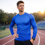 Camiseta deportiva dry fit para hombre manga larga entrenamiento - Roshfran
