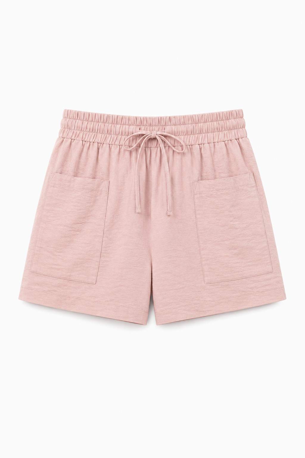 Short cintura elástica mujer lazo bolsillos frontales parche – Lanni