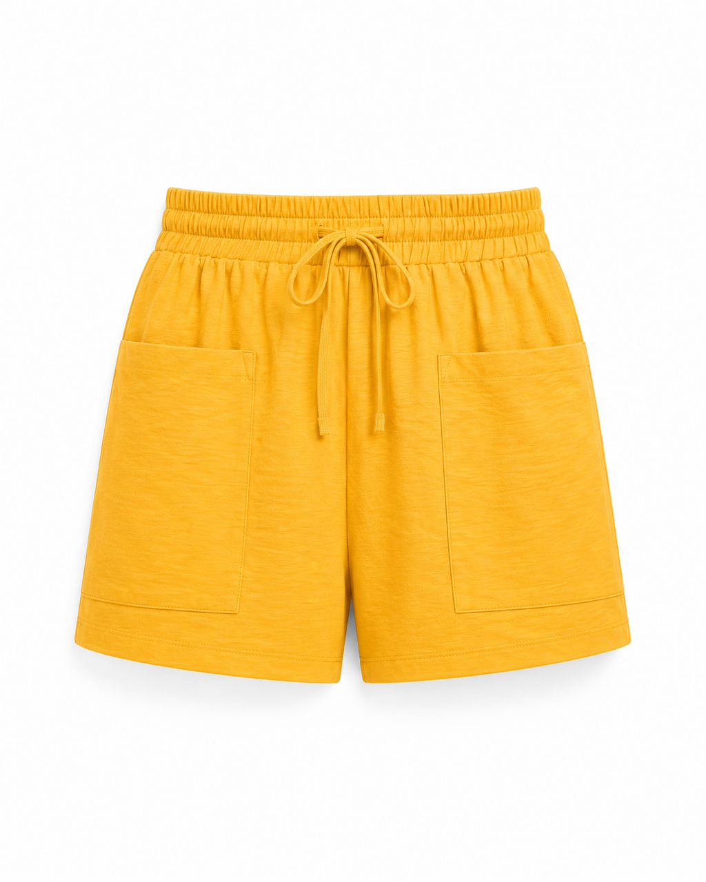 Short cintura elástica mujer lazo bolsillos frontales parche – Lanni