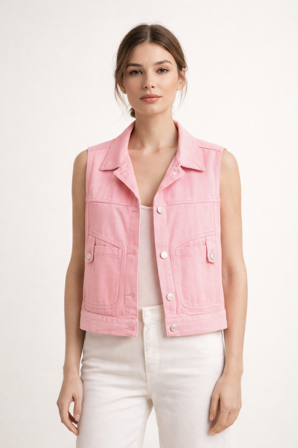 Chaleco vaquero corto para mujer estilo primavera - Victoria