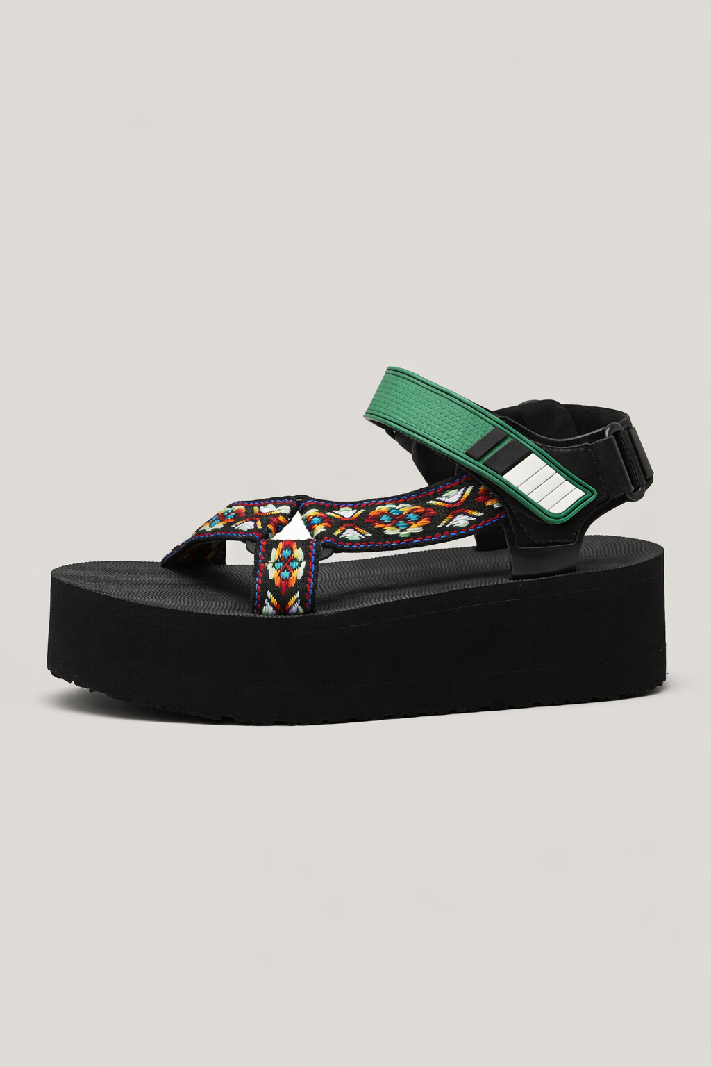 Sandalias de plataforma con tiras tejidas para mujer - Nadia