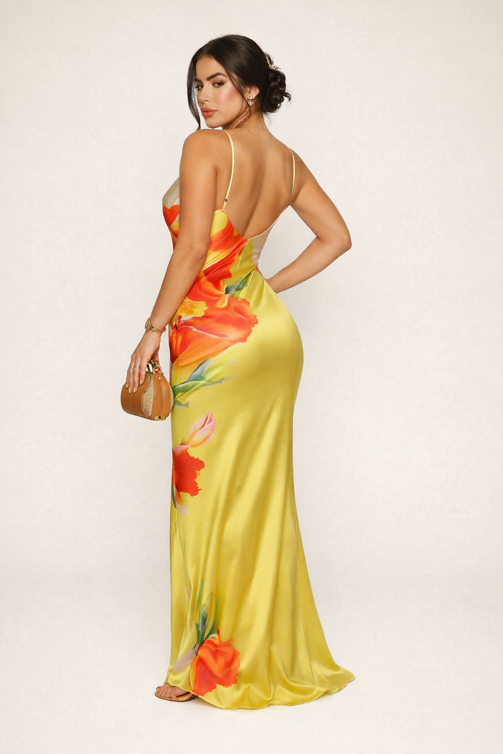 Vestido largo estampado floral con tirantes para mujer - Anneliese