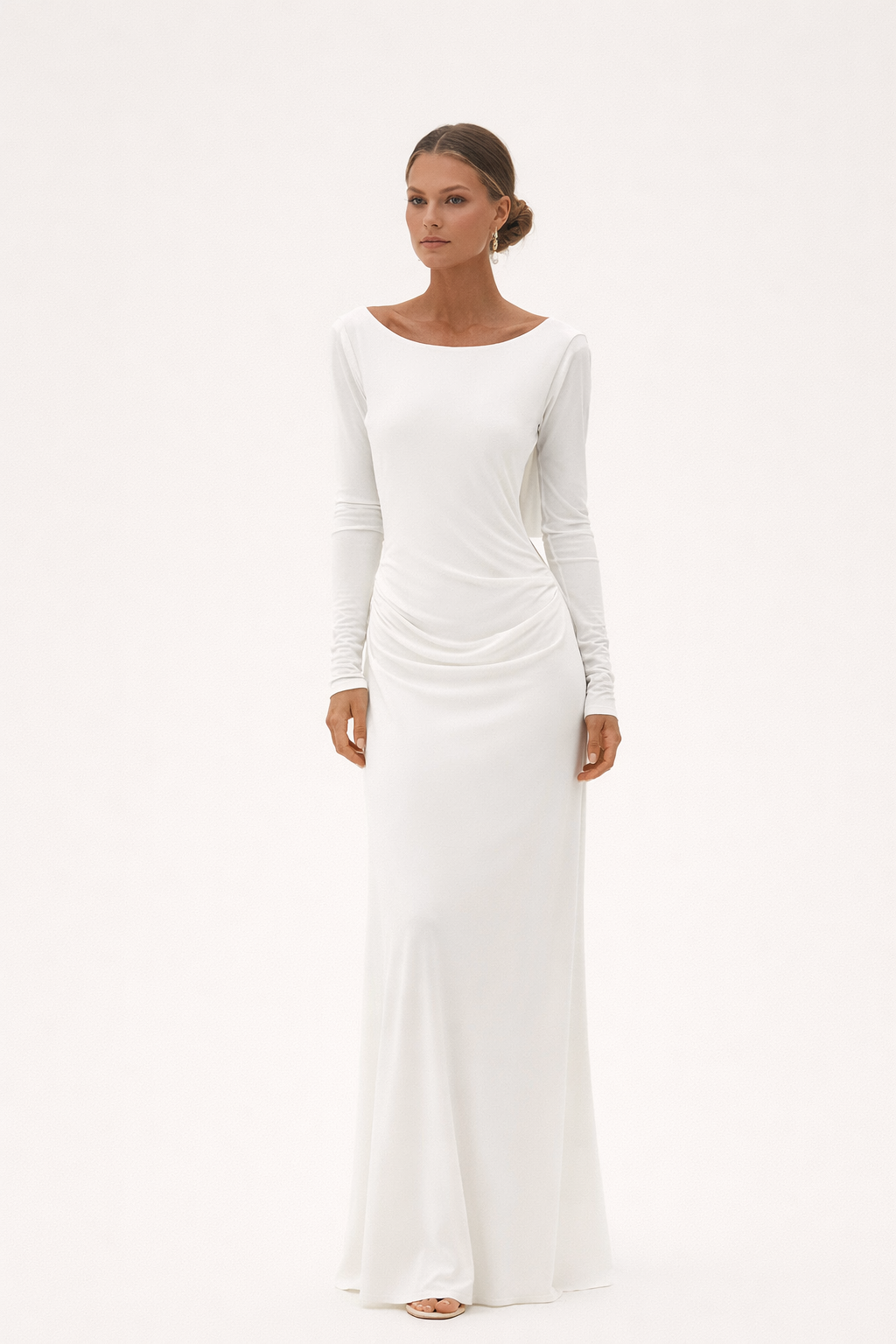 Vestido maxi drapeado para mujer - Hanna