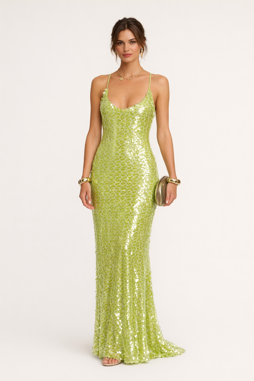 Vestido maxi con lentejuelas para mujer - Marlene