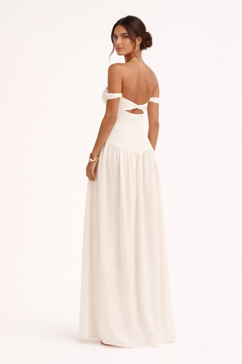 Vestido maxi abertura frontal para mujer - Helga