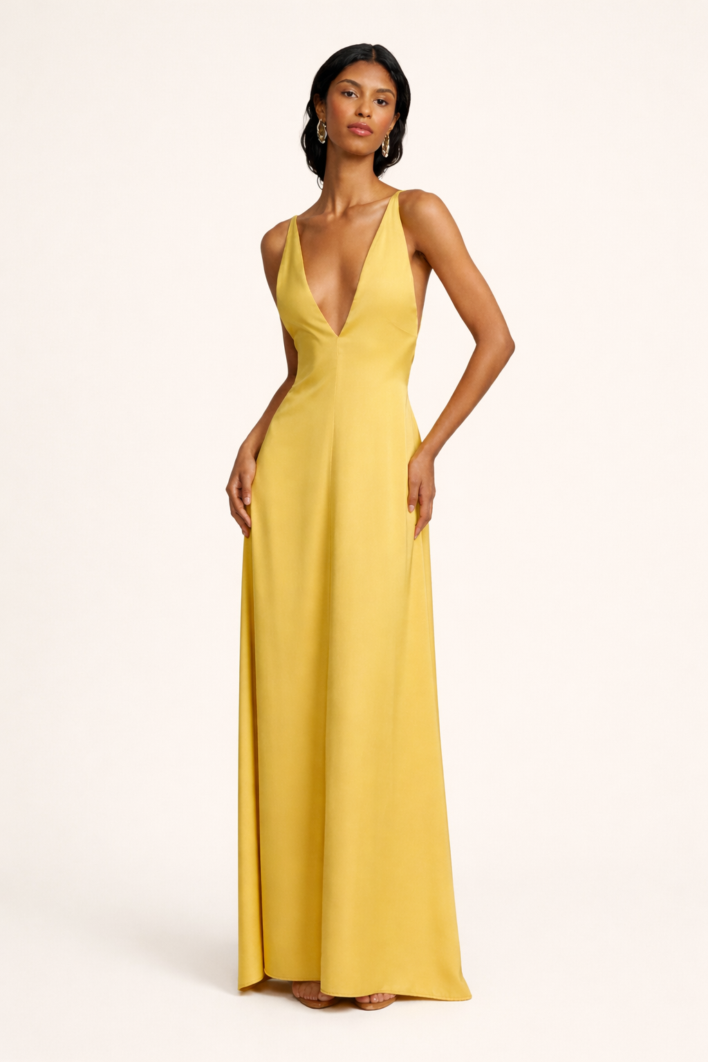 Vestido maxi escote profundo para mujer - Bennet