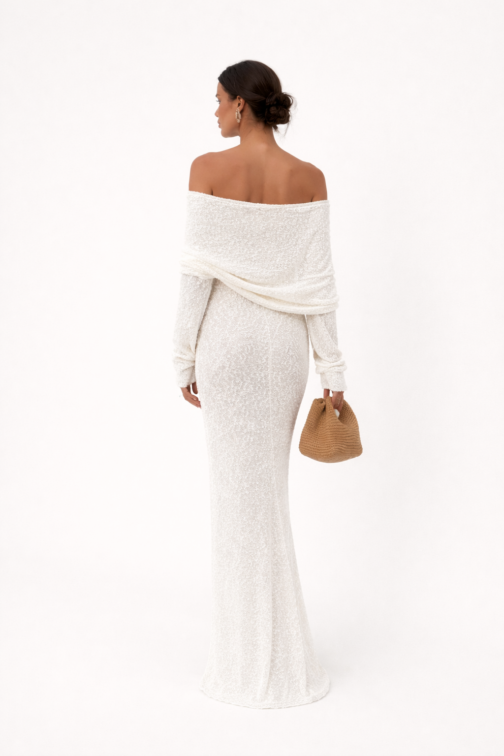 Vestido maxi hombros descubiertos para mujer - Adelheid