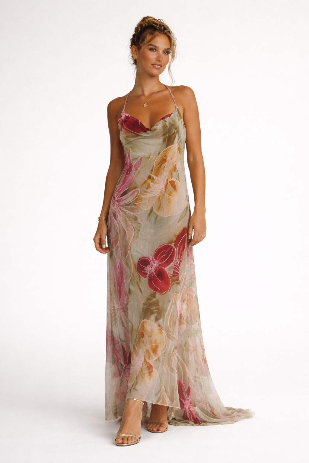 Vestido maxi tirantes finos para mujer - Samantha