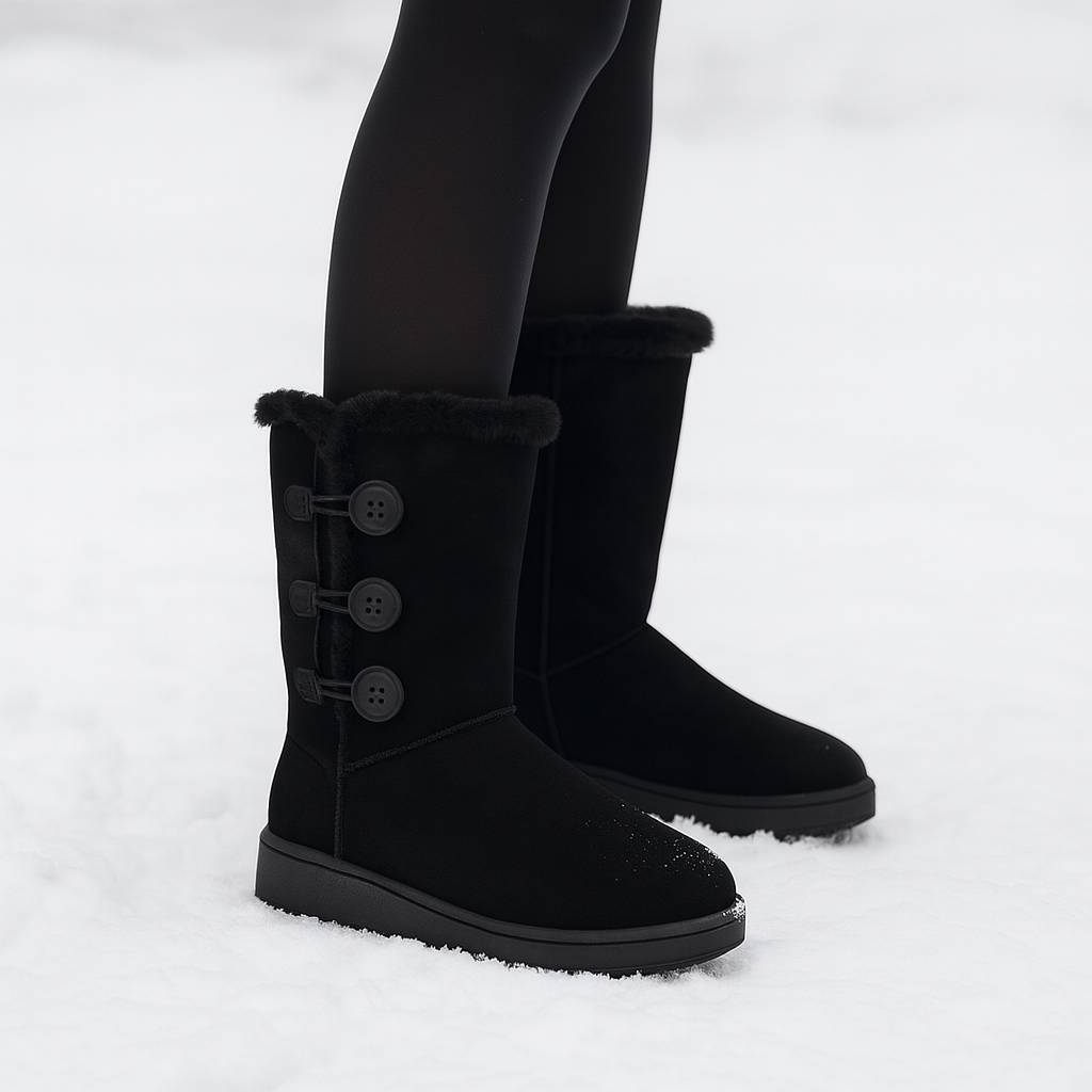 Botines para mujer efecto afelpado de caña alta - Narelle