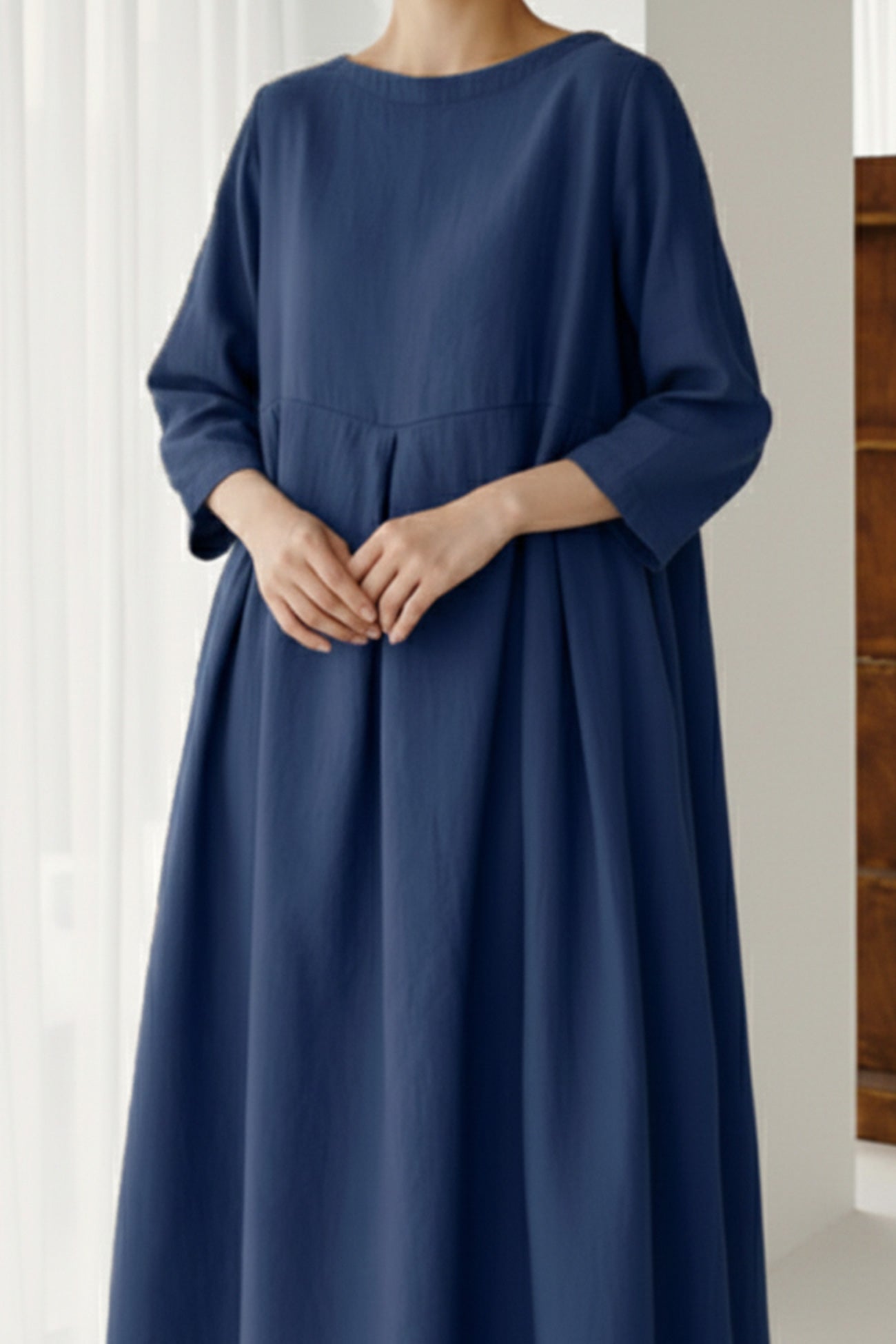 Vestido para mujer lino corte amplio - Elisa