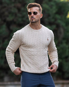Suéter para hombre tejido de punto trenzado - Lioren