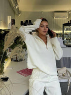 Conjunto mujer loungewear de punto con capucha - Alessia