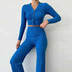 Conjunto mujer dos piezas punto crop - Sofia