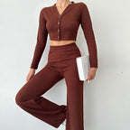 Conjunto mujer dos piezas punto crop - Sofia