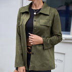 Chaqueta mujer de ante con botones - Valay