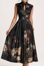 Vestido mujer floral elegante midi estilo floral - Giada