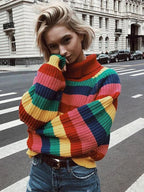 Desirée - Jersey de rayas Rainbow para mujer