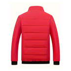 Abrigo hombre cuello alto solapa forro aterciopelado grueso cálido lujo invierno - Gris