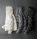Chaqueta acolchada hombre capucha ajustable forro contraste naranja impermeable - Mark