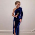 Bianca - Vestido de noche de terciopelo para mujer
