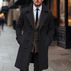 Abrigo lana hombre corte clásico elegante invierno cálido versátil - Aldric
