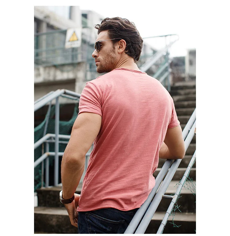 Camiseta casual de hombre - Cómoda y desenfadada