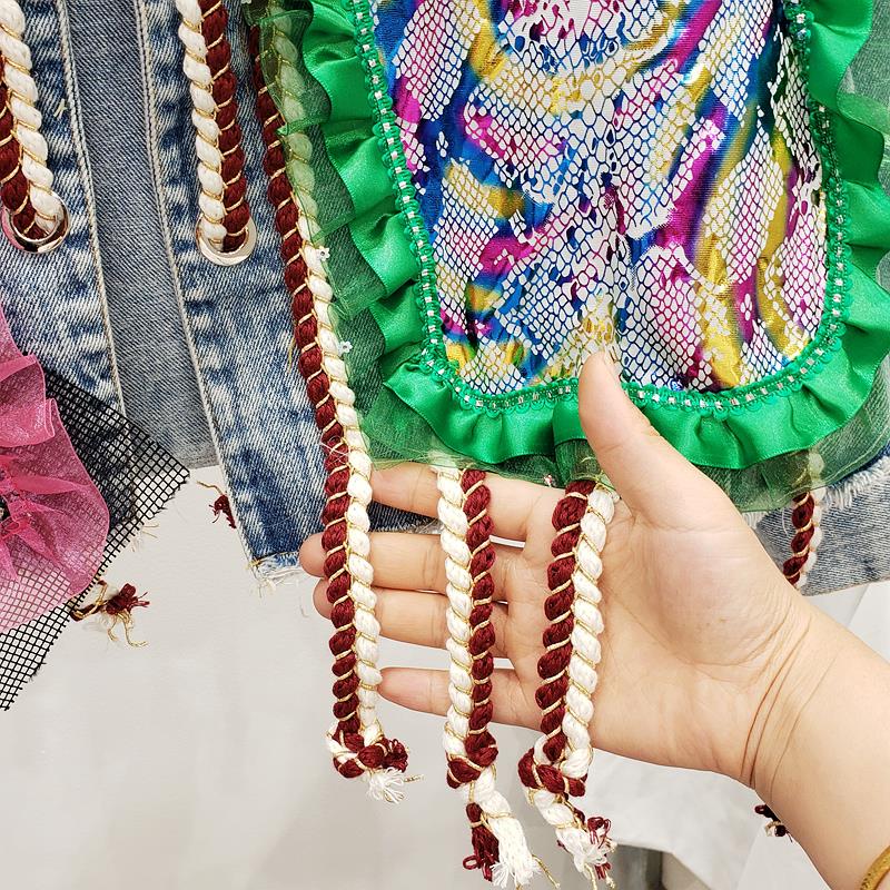 Coachella - Chaqueta vaquera con borlas