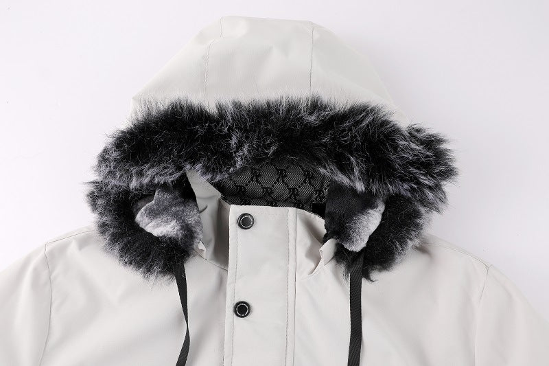 Chaqueta hombre capucha desmontable forrada piel contemporánea materiales premium - Klein