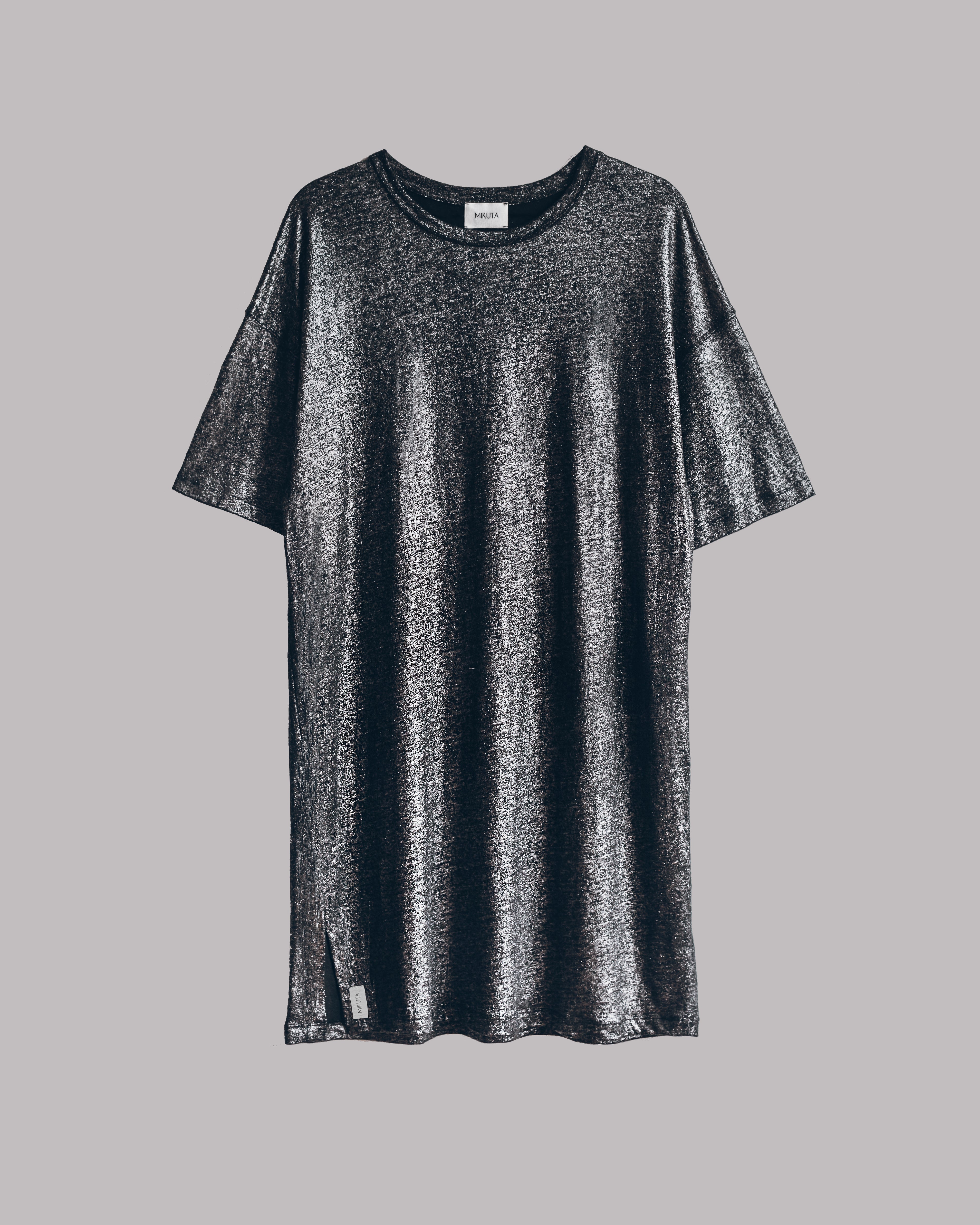 Kylie - El vestido de lino oscuro y brillante
