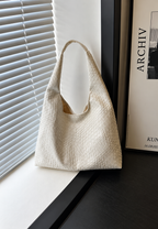 Bolso de hombro mujer efecto piel trenzado hobo